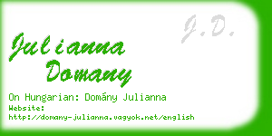 julianna domany business card