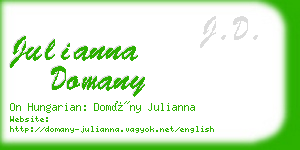 julianna domany business card